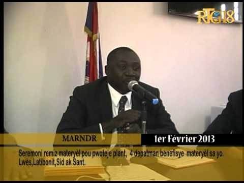 Seremoni remiz materyèl pou pwoteje plant, 4depatman benefisye materyel sa yo.