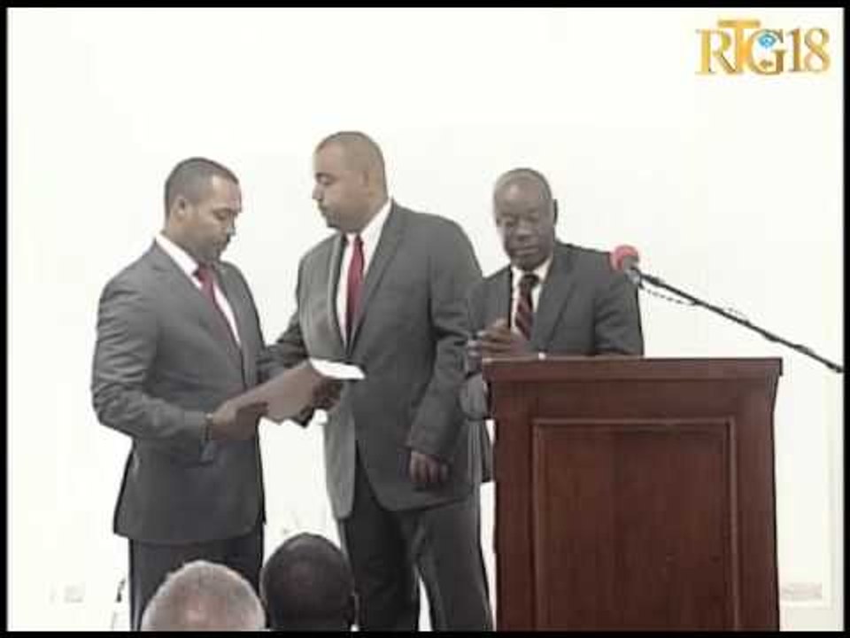 Seremoni enstalasyon nouvo Direktè jeneral OFATMA a Max Rudolph Saint-Albin.