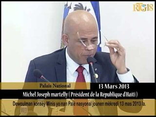 Dewoulman konsèy Minis yo nan Palè Nasyonal jounen mèkredi 13 Mas 2013 la.