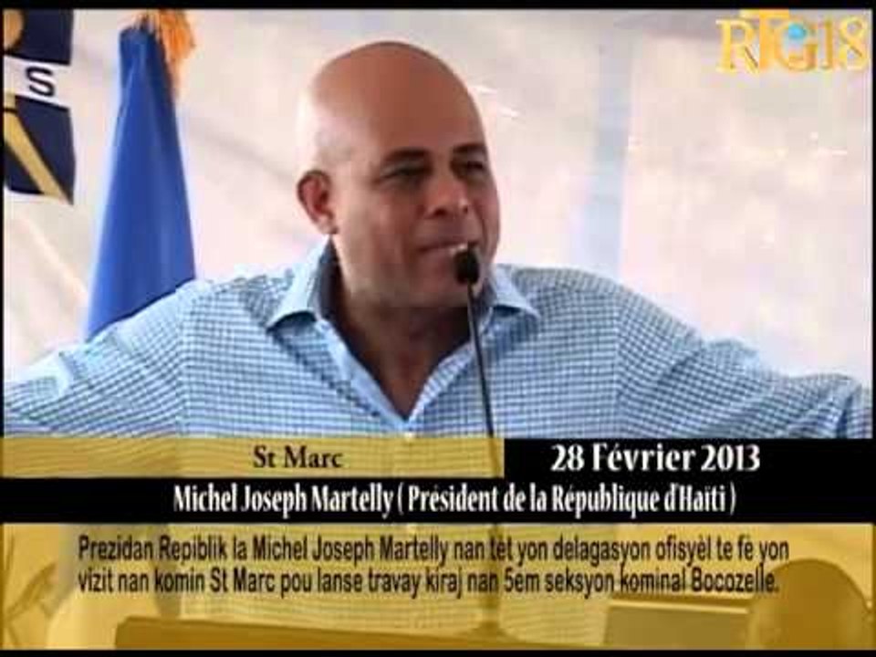 Prezidan Repiblik la Michel Joseph Martelly nan tèt yon delegasyon vizit nan komin St Marc