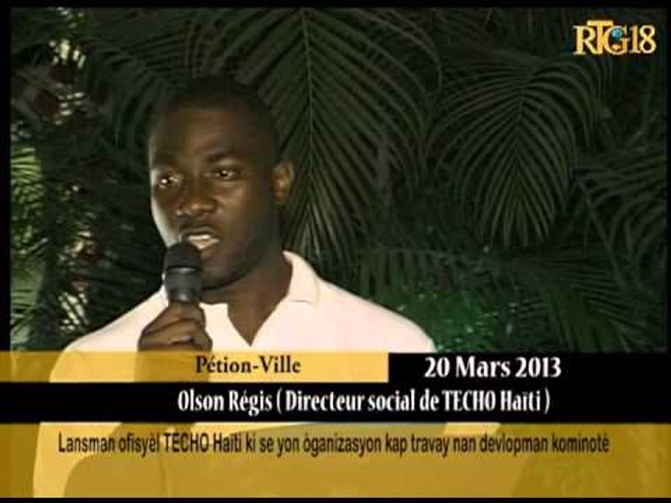 Lansman ofisyèl TECHO Haïti se yon òganizasyon kap travay nan devlopman kominotè.