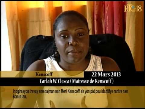 Inogirasyon travay amenajman nan Meri Kenscoff ak yon pòt pou idantifye antre nan komin lan.