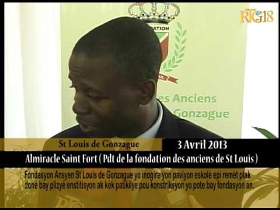 Fondasyon anseyen St Louis de Gonzague yo inogire yon paviyon eskolè.