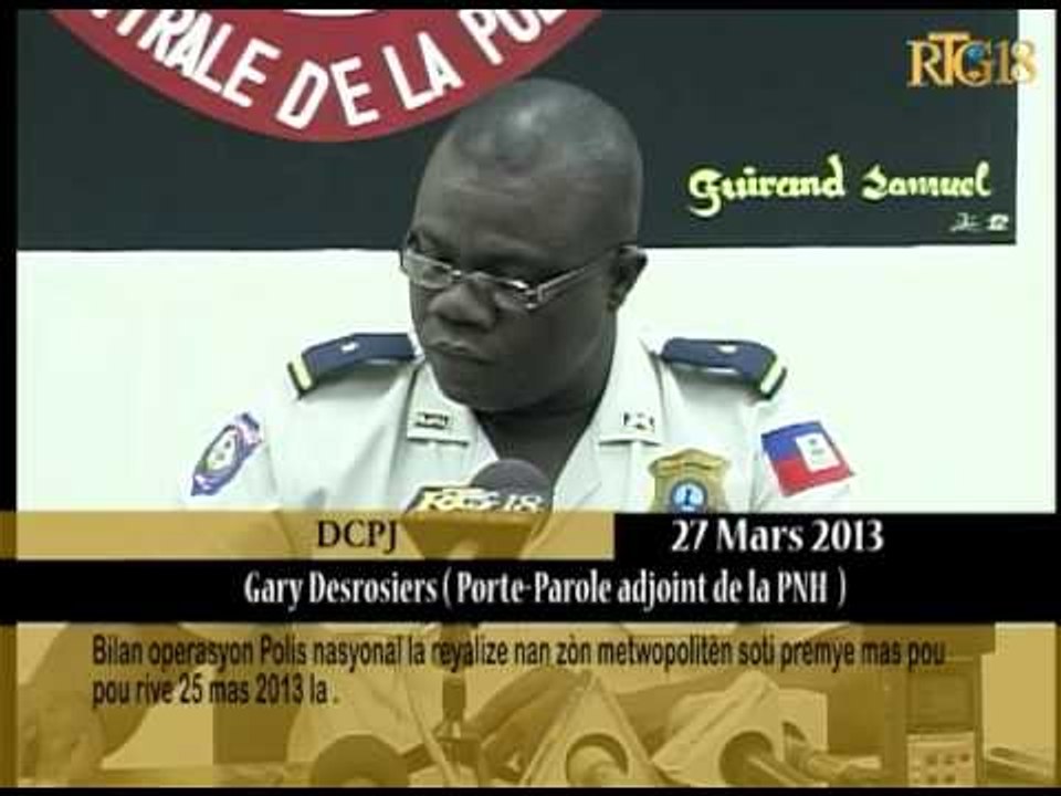 Bilan operasyon Polis nasyonal la reyalize nan zòn metwopolitèn soti premye mas pou rive 25 mas.