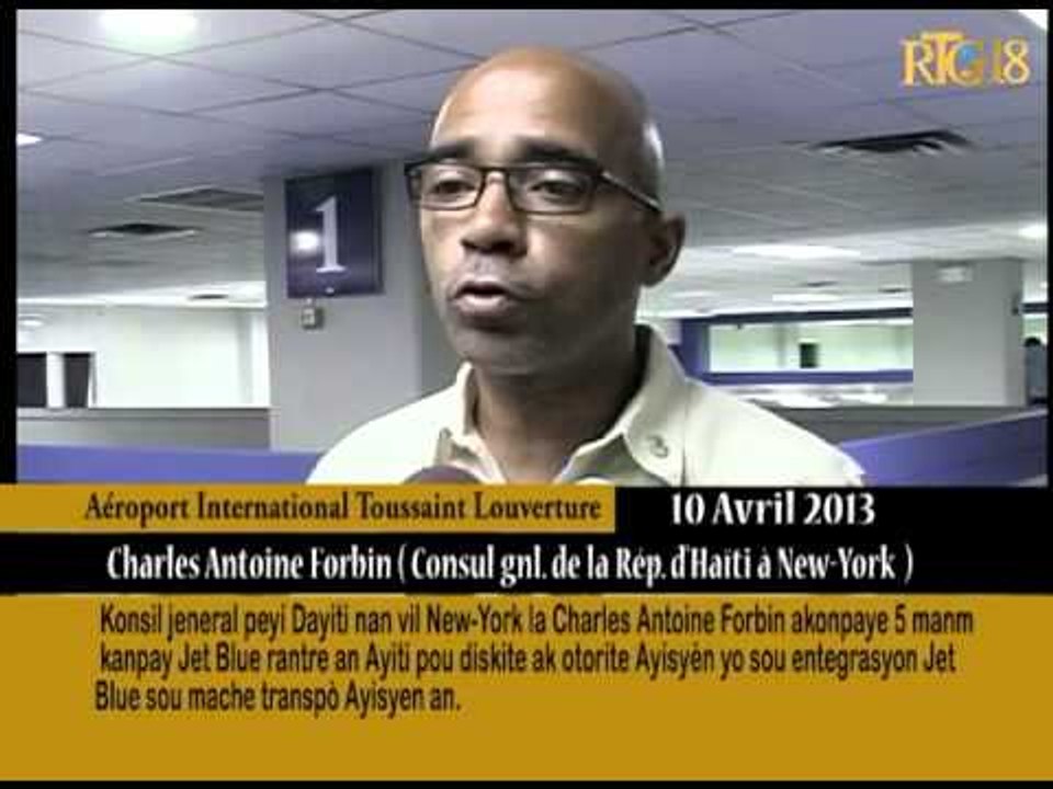 Konsil jeneral peyi Dayiti nan vil New York la Charles Antoine Forbin akonpaye 5 manm...