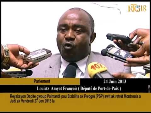 Reyaksyon Depite Gwoup Palmantè pou Stabilite ak Pwogrè (PSP) swit ak retrèt Montrouis a .