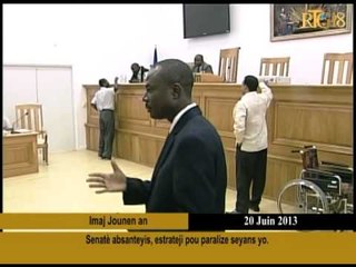 Imaj Jounen an Senatè absanteyis,estrateji pou paralize seyans yo.