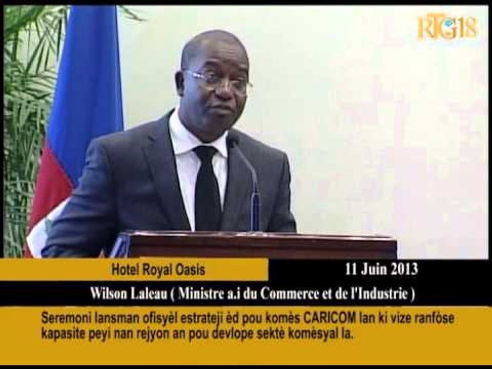 Seremoni lansman ofisyèl estrateji èd pou komès CARICOM.