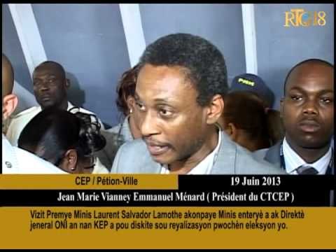 Vizit Premye Minis Laurent Salvador Lamothe akonpaye Minis enteryè a ak Direktè jeneral ONI an