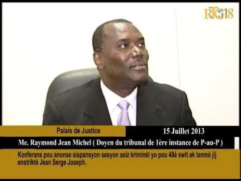 Konferans pou anonse sispansyon asiz kriminèl yo pou 48èm swit ak lanmò jij enstriktè Jean Serge...