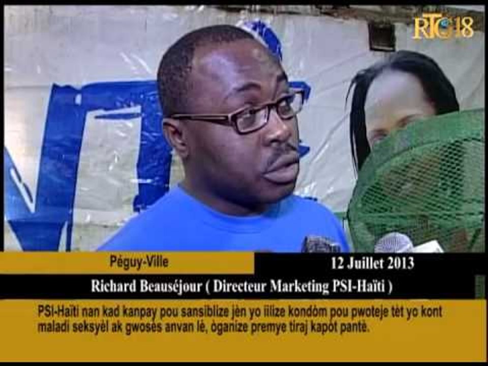 PSI Haïti nan kad kanpay pou sansiblize jèn yo itilize kondòm pou pwoteje tèt yo kont maladi seksyèl