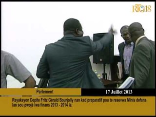 Reyaksyon Depite Fritz Gérald Bourjolly nan kad preparatif pou te resevwa Minis defans lan