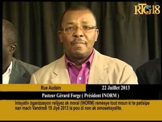 Inisyativ òganizasyon relijyz ak moral INORM) remèsye tout moun ki te patisipe nan mach Vandredi 19