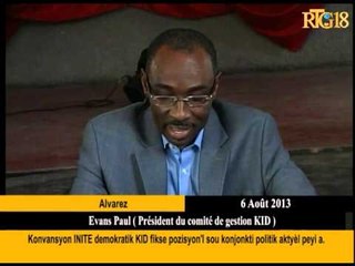 Konvansyon INITE demokrat KID fikse pozisyon'l sou konjonkti politik aktyèl peyi a