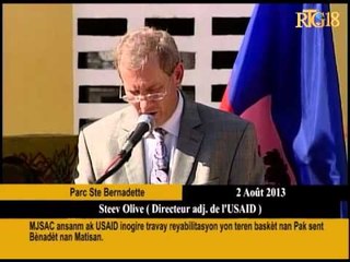 MJSAC ansanm ak USAID inogire travay reyabilitasyon yon teren baskèt nan Pak sent Bènadèt