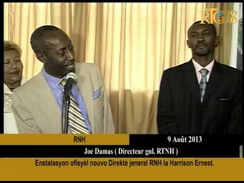 Enstalasyon ofisyèl nouvo Direktè jeneral RNH la Harrison Ernest