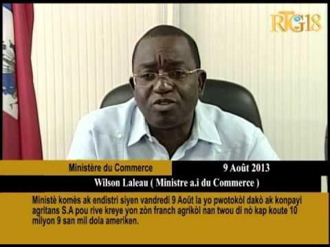 Ministè ak endistri siyen vandredi 9 Aout la yon pwotokòl dakò ak konpayi agritans S A