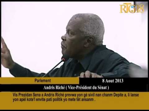 Vis Prezidan Sena a Andris Riché prevwa yon gè sivil nan chanm Depite a.