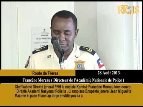 Chèf kabinè Direktè jeneral PNH la enstale komisè Fracène Moreau kòm nouvo Direktè Akademi Nasyonal