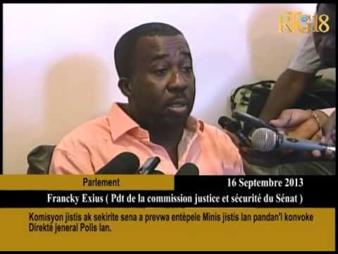 Komisyon jistis ak sekirite sena a prevwa entèpele Minis jistis lan pandan'l konvoke Direktè jeneral