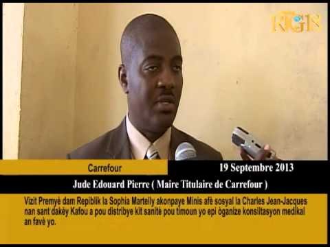 Vizit Premyè Dam Repiblik la Sophia Martelly akonpaye Minis afè sosyal la Charles Jean Jaques nan sa