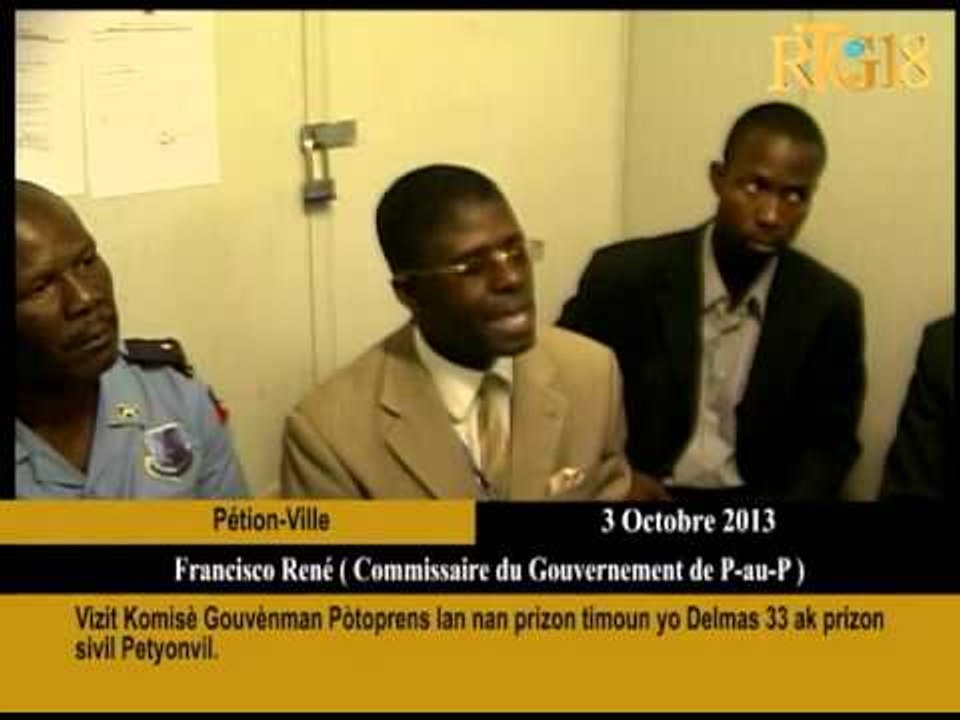 Vizit Komisè Gouvènman Pòtoprens lan nan prizon timoun yo Delmas 33 ak prizon sivil Petyonvil