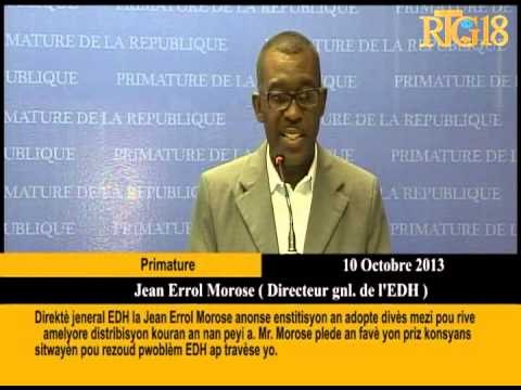 Direktè jeneral EDH la Jean Errol Morose anonse enstitisyon an adopte divès mezi pou rive amelyore d