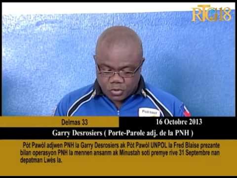Pòt Pawòl adjwen PNH la Garry Desrosiers ak Pòt Pawòl UNPOL la Fred Blaise prezante bilan operasyon
