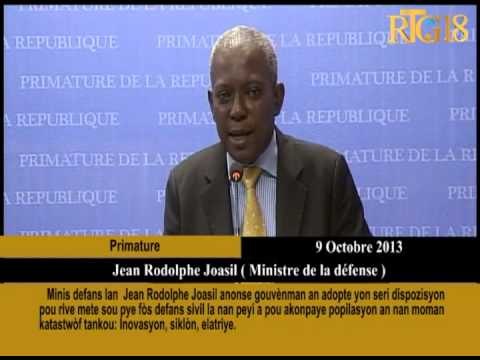 Minis defans lan Jean Rodolphe Joazil anonse Gouvènman an adopte yon seri dispozisyon pou rive mete