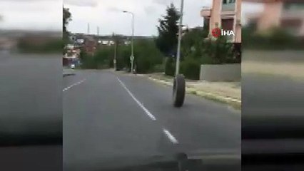 Araba tekerleği küçük çocuğa böyle çarptı