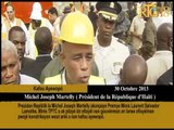 Prezidan Repiblik la Michel Joseph Martelly akonpaye Premye Minis Laurent Salvador Lamothe , Minis T
