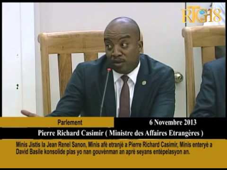 Minis Jistis Jean Renel Sanon, Minis afè etranjè a Pierre Richard Casimir, Minis enteryè a David Bas