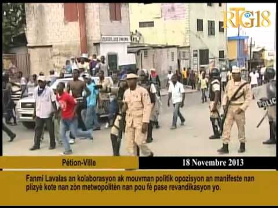 Fanmi Lavalas an kolaborasyon ak mouvman politik opozisyon an manifeste nan plizyè zòn