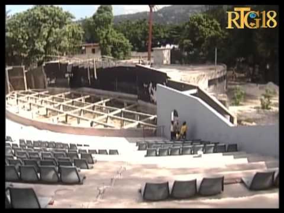 Vizit Radyo Tele Ginen nan Teyat Nasyonal sou konsta nivo travay k'ap reyalize pou reyabilite lokal