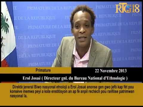 Direktè jeneral Biwo nasyonal etnoloji a Erol Josué anonse gen gwo jefò kap fèt pou konsève memwa pe