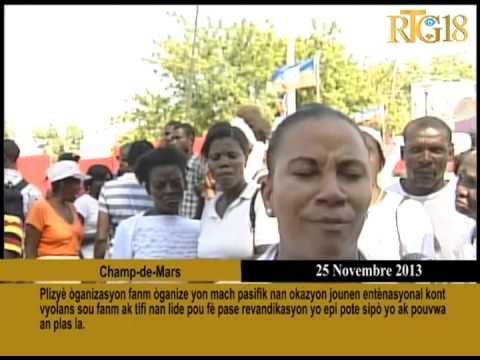 Plizyè ògannizasyon fanm òganize yon mach pasifik nan okazyon jounen entènasyonal vyolans sou fanm a