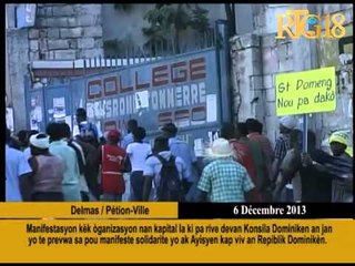 Manifestasyon kèk òganizasyon nan kapital la ki pa rive devan konsila Dominiken an jan yo te prevwa