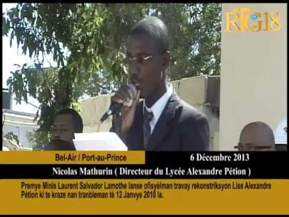 Premye Minis Laurent Salvador Lamothe lanse ofisyèlman travay rekonstriksyon Lise Alexandre Pétion v