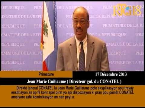 Direktè jeneral CONATEL la Jean Marie Guillaume pote eksplikasyon sou travay enstitisyon an ap fè ko