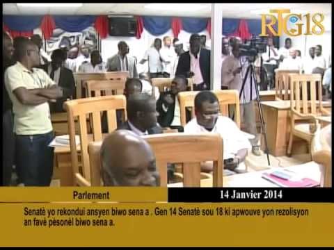 Senatè yo rekondui ansyen biwo sena a Gen 14 Senatè sou 18 ki apwouve yon rezolisyon an favè pèsonè