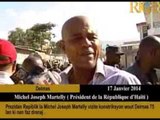 Prezidan Repiblik la Michel Joseph Martelly vizite konstriksyon wout Delmas 75 lan ki nan faz drenaj