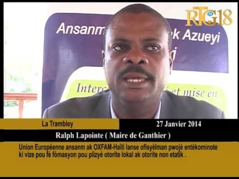 Union Européenne ansanm ak OXFAM Haïti lanse ofisyèlman pwojè entèkominote ki vize pou fè fòmasyon p