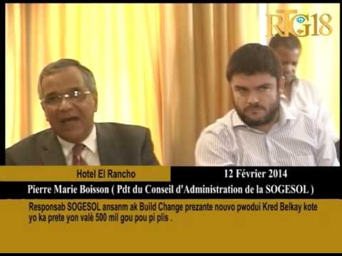 Responsab SOGESOL ansanm ak Build Change prezante nouvo pwodui Kredi Belkay kote yo ka prete yon val