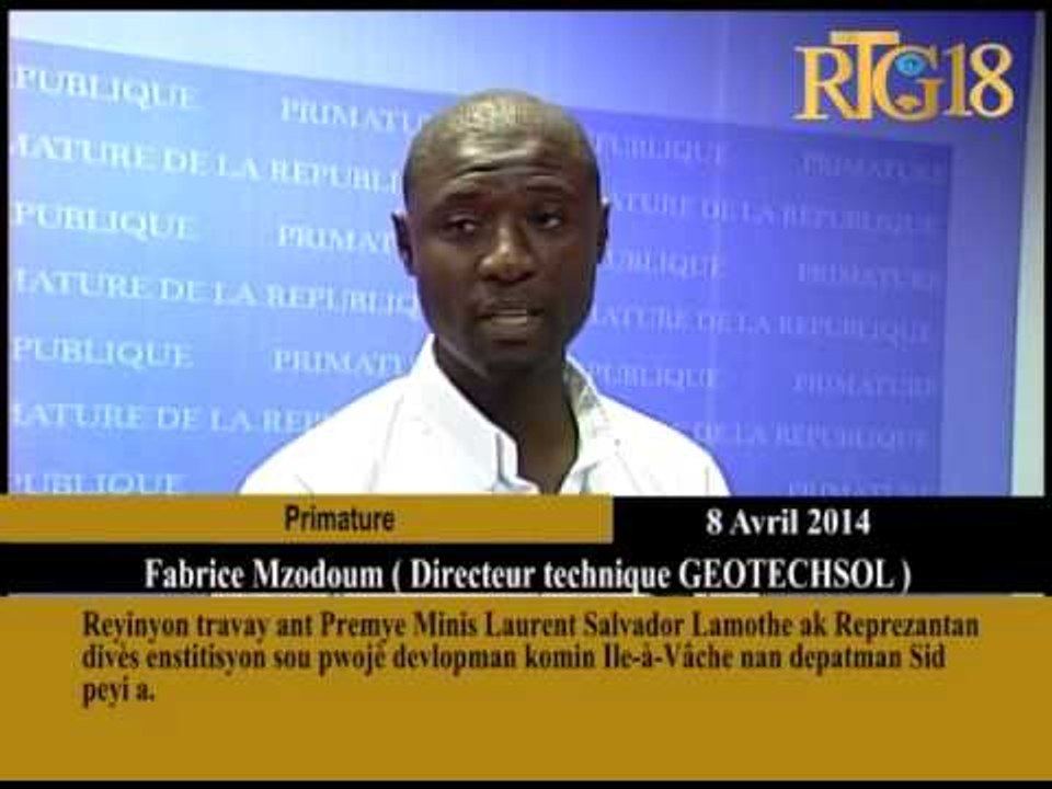 Reyinyon travay ant Premye Minis Laurent Salvador Lamothe ak Reprezantan divès enstitisyon sou pwojè
