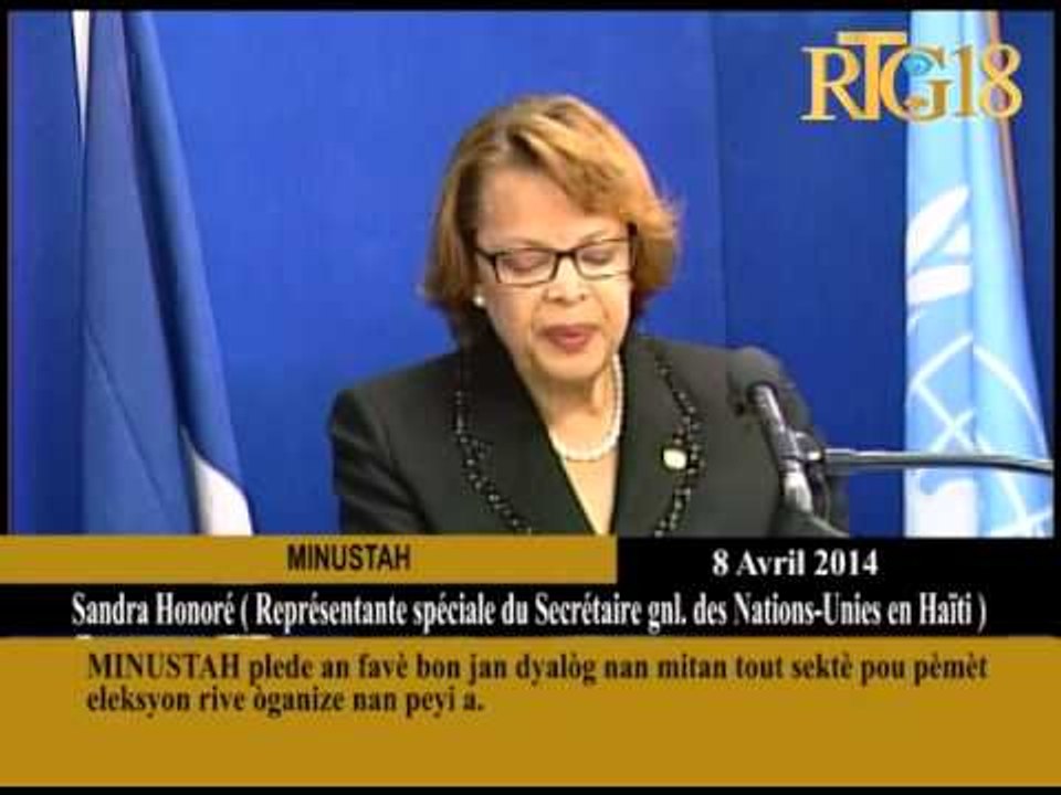 MINUSTAH plede an favè bon jan dyalòg nan mitan tout sektè pou pèmèt eleksyon rive òganize nan peyi