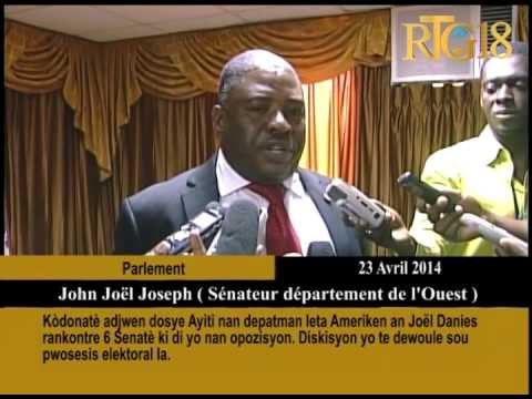 Kòdonatè adjwen dosye Ayiti nan Depatman leta Ameriken an Joël Danies rankontre 6 Senatè ki di yo na