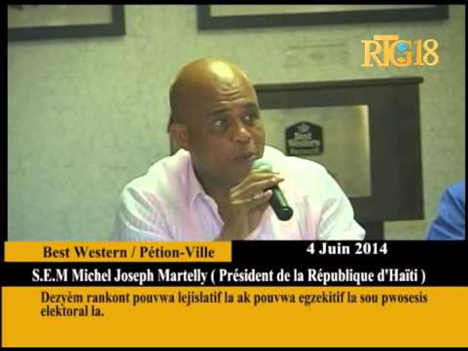 Prezidan Michel J  Martelly   nan Kad dyalog ant prezidans la ak palman