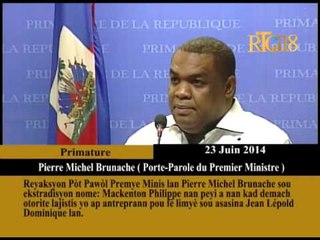 Mr Pierre M  Brunache nan kad dosye PDG Haiti inter a Jean Léopold Dominique