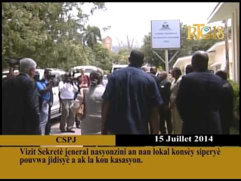 Vizit Sekretè jeneral ONU an Ban Ki Moon nan lokal CSPJ