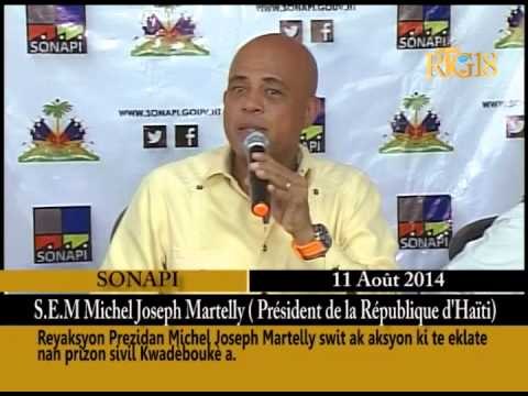 Prezidan Michel J Martelly reyaji swit ak evazyon nan prizon sivil Kwadèboukè a